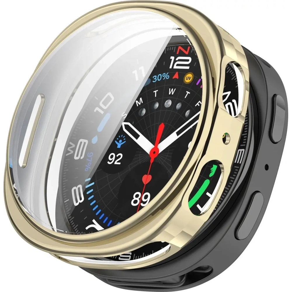 Etui z osłoną ekranu Bizon Case Watch Felipe do Samsung Galaxy Watch 8 40mm złote
