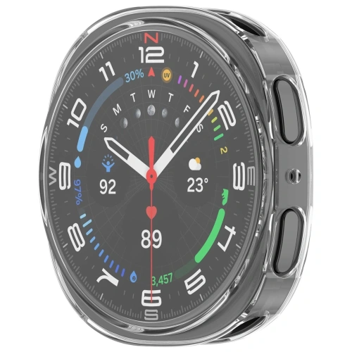 Etui z osłoną ekranu Bizon Case Watch Felipe do Samsung Galaxy Watch 8 40mm przezroczyste