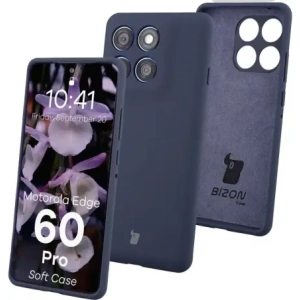 Silikonowe etui Bizon Soft Case do Motorola Edge 60 Pro ciemnoniebieskie