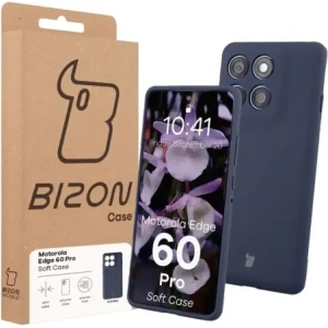 Silikonowe etui Bizon Soft Case do Motorola Edge 60 Pro ciemnoniebieskie