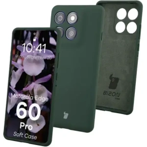 Silikonowe etui Bizon Soft Case do Motorola Edge 60 Pro ciemnozielone