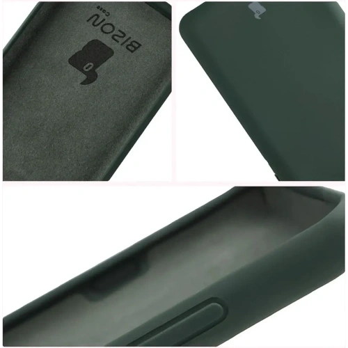 Silikonowe etui Bizon Soft Case do Motorola Edge 60 Pro ciemnozielone