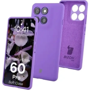Silikonowe etui Bizon Soft Case do Motorola Edge 60 Pro fioletowe