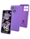 Silikonowe etui Bizon Soft Case do Motorola Edge 60 Pro fioletowe