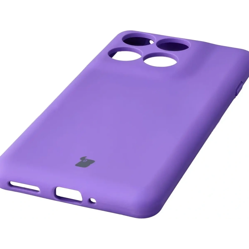 Silikonowe etui Bizon Soft Case do Motorola Edge 60 Pro fioletowe