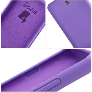 Silikonowe etui Bizon Soft Case do Motorola Edge 60 Pro fioletowe
