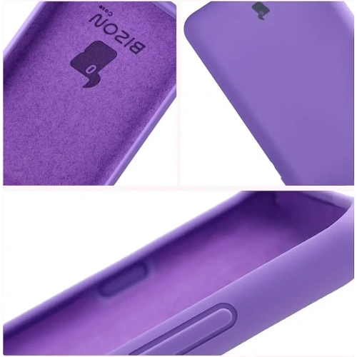 Silikonowe etui Bizon Soft Case do Motorola Edge 60 Pro fioletowe