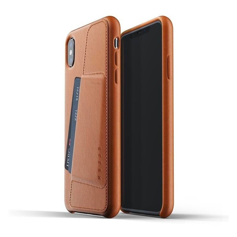 Mujjo Distributor - 8718546171772 - MUJ026BR - Mujjo Full Leather Wallet Apple iPhone XS Max (brown) - B2B homescreen
