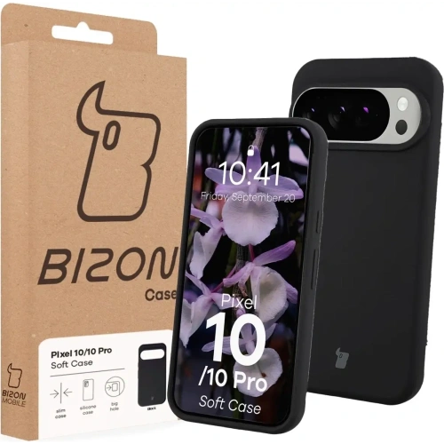 Silikonowe etui Bizon Soft Case do Google Pixel 10 / 10 Pro czarne