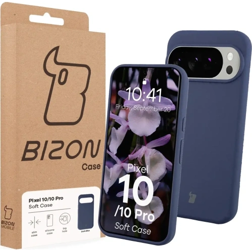 Silikonowe etui Bizon Soft Case do Google Pixel 10 / 10 Pro ciemnoniebieskie