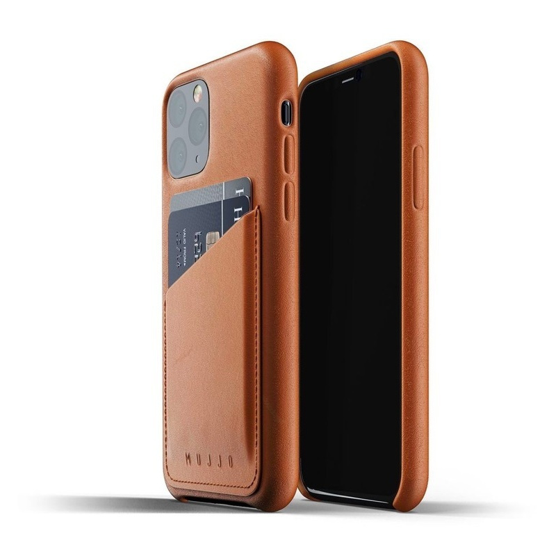 Mujjo Distributor - 8718546172083 - MUJ027BR - Mujjo Full Leather Wallet Case Apple iPhone 11 Pro (brown) - B2B homescreen
