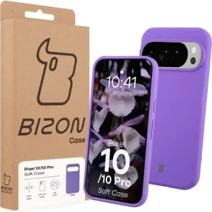 Silikonowe etui Bizon Soft Case do Google Pixel 10 / 10 Pro fioletowe