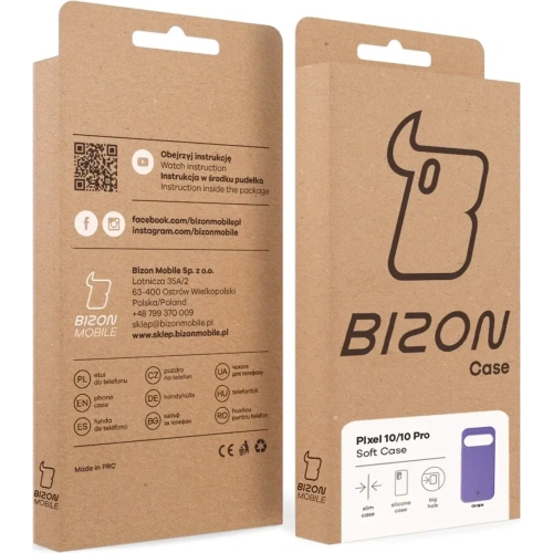 Silikonowe etui Bizon Soft Case do Google Pixel 10 / 10 Pro fioletowe