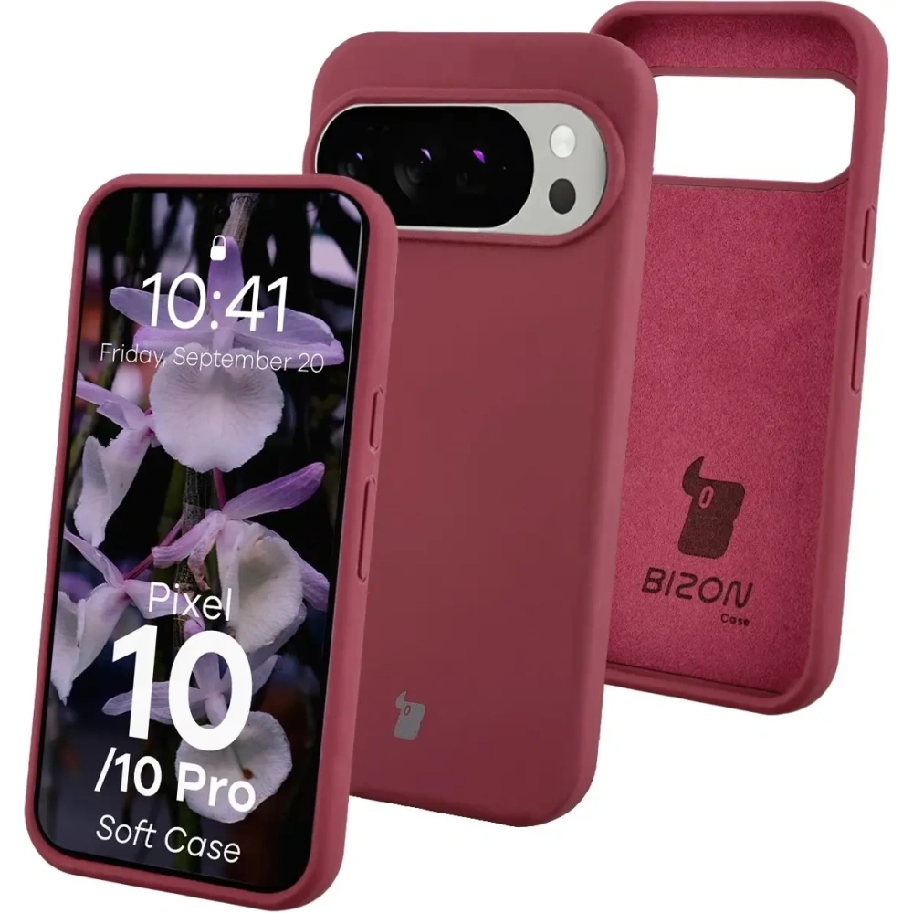 Silikonowe etui Bizon Soft Case do Google Pixel 10 / 10 Pro ciemnofioletowe