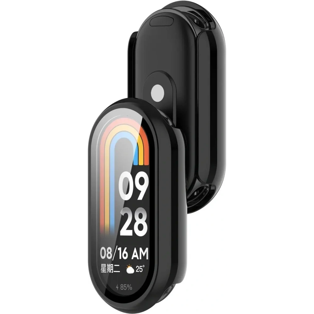 Etui ze szkłem do zegarka Bizon Case+Glass Watch do Xiaomi Smart Band 10 czarne
