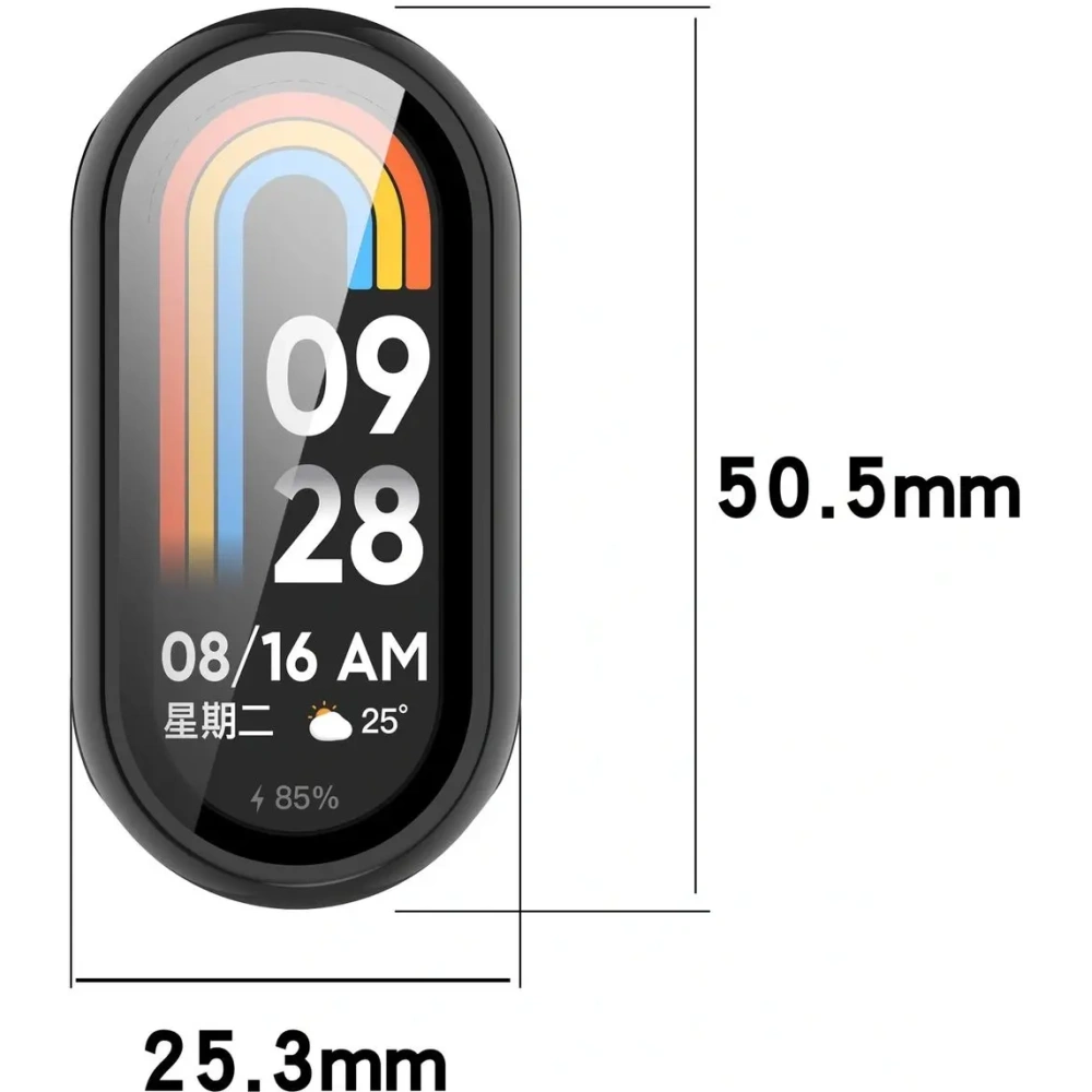 Etui ze szkłem do zegarka Bizon Case+Glass Watch do Xiaomi Smart Band 10 czarne