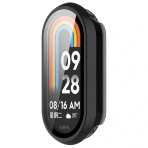 Etui ze szkłem do zegarka Bizon Case+Glass Watch do Xiaomi Smart Band 10 czarne