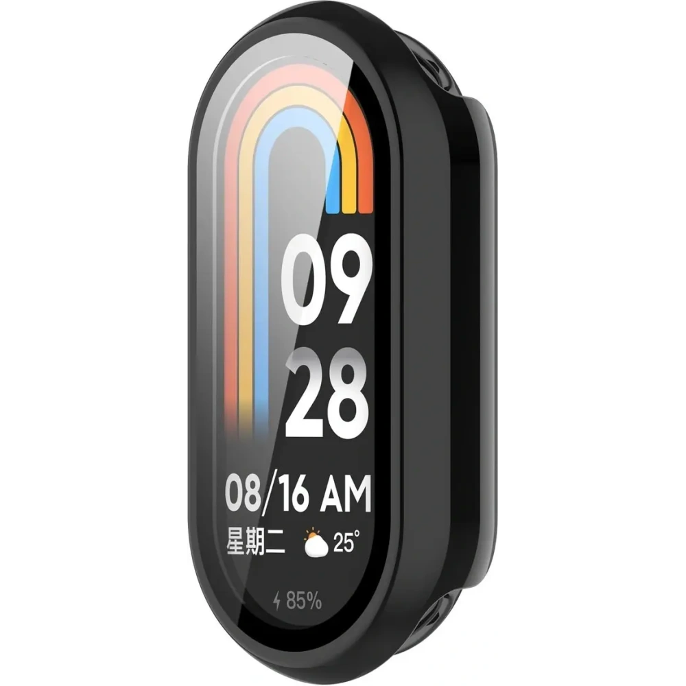 Etui ze szkłem do zegarka Bizon Case+Glass Watch do Xiaomi Smart Band 10 czarne