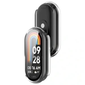 Etui ze szkłem do zegarka Bizon Case+Glass Watch do Xiaomi Smart Band 10 przeźroczyste