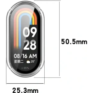 Etui ze szkłem do zegarka Bizon Case+Glass Watch do Xiaomi Smart Band 10 przeźroczyste