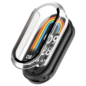 Etui ze szkłem do zegarka Bizon Case+Glass Watch do Xiaomi Smart Band 10 przeźroczyste