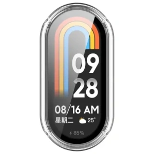 Etui ze szkłem do zegarka Bizon Case+Glass Watch do Xiaomi Smart Band 10 przeźroczyste