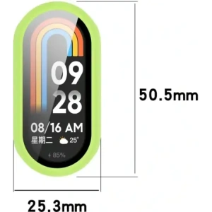 Etui ze szkłem do zegarka Bizon Case+Glass Watch do Xiaomi Smart Band 10 jasnozielone