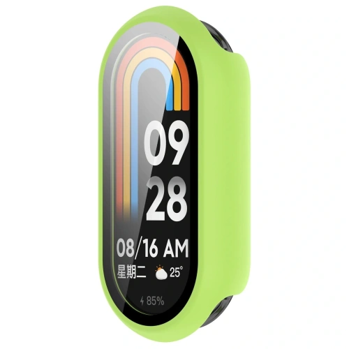 Etui ze szkłem do zegarka Bizon Case+Glass Watch do Xiaomi Smart Band 10 jasnozielone