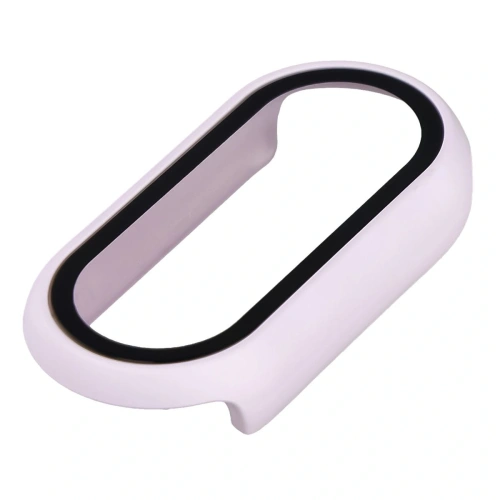 Etui ze szkłem do zegarka Bizon Case+Glass Watch do Xiaomi Smart Band 10 jasnofioletowe