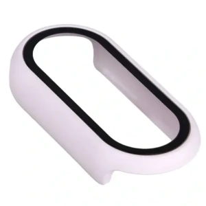 Etui ze szkłem do zegarka Bizon Case+Glass Watch do Xiaomi Smart Band 10 jasnofioletowe