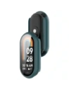 Etui ze szkłem do zegarka Bizon Case+Glass Watch do Xiaomi Smart Band 10 ciemnozielone
