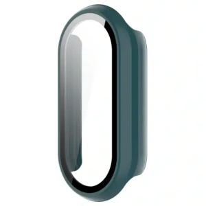 Etui ze szkłem do zegarka Bizon Case+Glass Watch do Xiaomi Smart Band 10 ciemnozielone