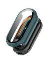Etui ze szkłem do zegarka Bizon Case+Glass Watch do Xiaomi Smart Band 10 ciemnozielone