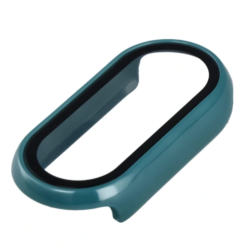 Etui ze szkłem do zegarka Bizon Case+Glass Watch do Xiaomi Smart Band 10 ciemnozielone