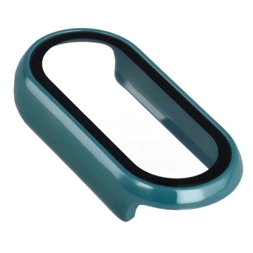Etui ze szkłem do zegarka Bizon Case+Glass Watch do Xiaomi Smart Band 10 ciemnozielone