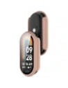 Etui ze szkłem do zegarka Bizon Case+Glass Watch do Xiaomi Smart Band 10 różowe