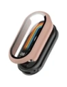 Etui ze szkłem do zegarka Bizon Case+Glass Watch do Xiaomi Smart Band 10 różowe