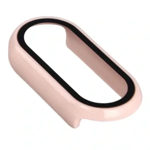 Etui ze szkłem do zegarka Bizon Case+Glass Watch do Xiaomi Smart Band 10 różowe