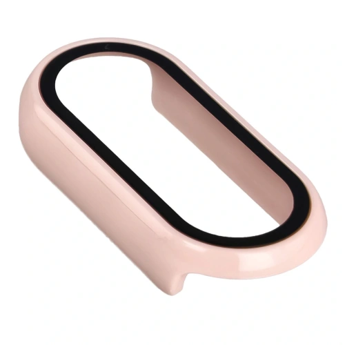 Etui ze szkłem do zegarka Bizon Case+Glass Watch do Xiaomi Smart Band 10 różowe