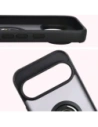 Etui z uchwytem na palec Bizon Case Hybrid Ring do Google Pixel 10 / 10 Pro przydymione z czarną ramką