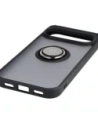 Etui z uchwytem na palec Bizon Case Hybrid Ring do Google Pixel 10 / 10 Pro przydymione z czarną ramką