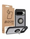 Etui z uchwytem na palec Bizon Case Hybrid Ring do Google Pixel 10 / 10 Pro przydymione z czarną ramką