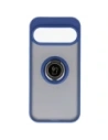 Etui z uchwytem na palec Bizon Case Hybrid Ring do Google Pixel 10 / 10 Pro przydymione z granatową ramką