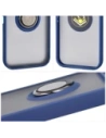 Etui z uchwytem na palec Bizon Case Hybrid Ring do Google Pixel 10 / 10 Pro przydymione z granatową ramką