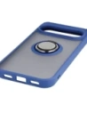 Etui z uchwytem na palec Bizon Case Hybrid Ring do Google Pixel 10 / 10 Pro przydymione z granatową ramką