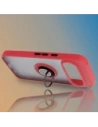 Etui z uchwytem na palec Bizon Case Hybrid Ring do Google Pixel 10 / 10 Pro przydymione z czerwoną ramką