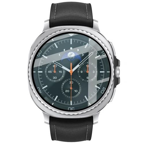 Szkło hybrydowe Bizon Glass Watch Edge Hybrid dla Samsung Galaxy Watch 8 Classic 46mm czarne