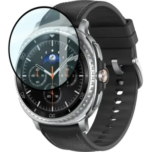 Szkło hybrydowe Bizon Glass Watch Edge Hybrid dla Samsung Galaxy Watch 8 Classic 46mm czarne