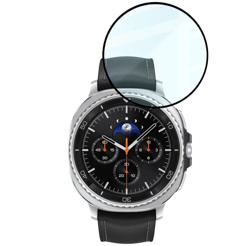 Szkło hybrydowe Bizon Glass Watch Edge Hybrid dla Samsung Galaxy Watch 8 Classic 46mm czarne