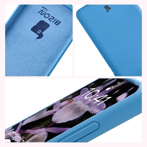 Silikonowe etui Bizon Soft Case do Motorola Edge 60 Fusion / 60 niebieskie